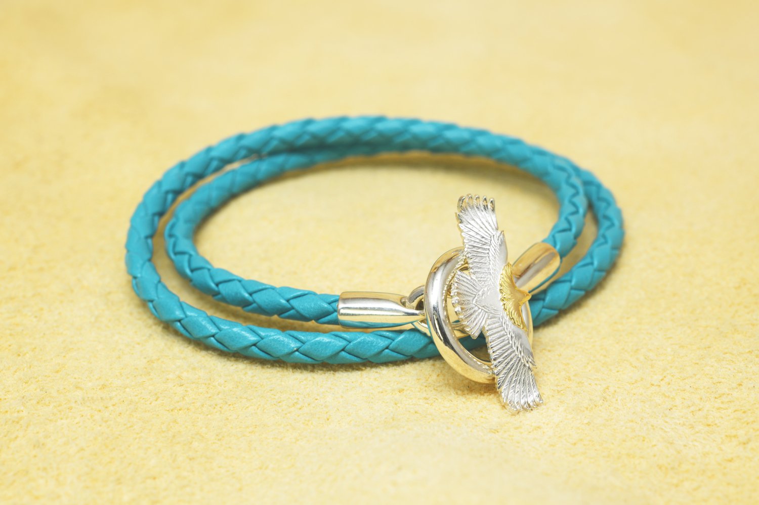 eg05 leather bracelet / Blue