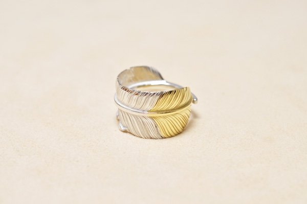 Old feather Ring/K18gold top