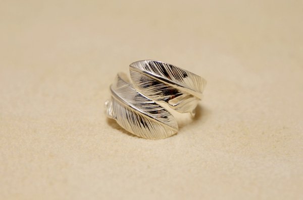 small size feather ring 925