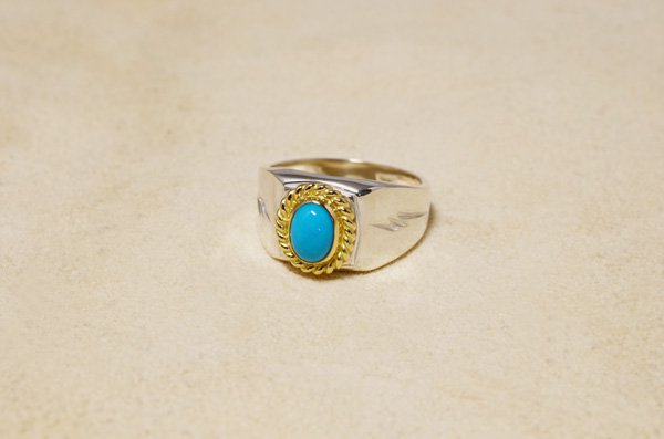 /k18 turquoise ring