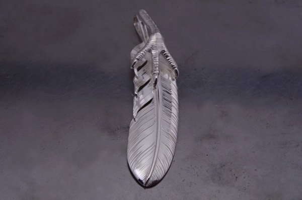 L-size feather top-02/925 silver eagle claw