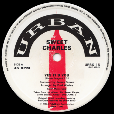 SWEET CHARLES - Yes It's You (c/w) LYN COLLINS - Rock Me Again 