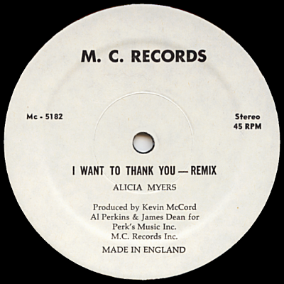 ALICIA MYERS - I Want To Thank You (Remix) - ディスコ&amp