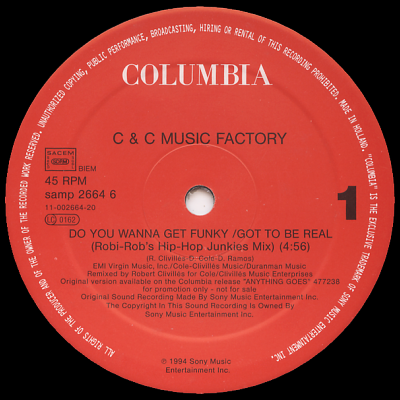 C&C MUSIC FACTORY - Do You Wanna Get Funky /Got To Be Real (Robi-Rob's Hip-Hop Junkies Mix)