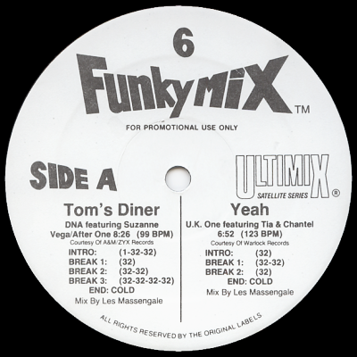 DNA featuring SUZANNE VEGA / AFTER ONE - Tom's Diner (ULTIMIX Mix