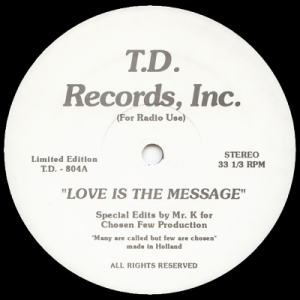 MFSB - Love Is The Message (Mr. K Re-Edit) (c/w) THE CHI-LITES - My First Mistake (Mr. K Re-Edit)