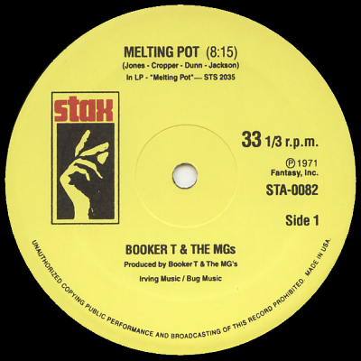 BOOKER T & THE MGs - Melting Pot (c/w) BAR-KAYS - Soul Finger