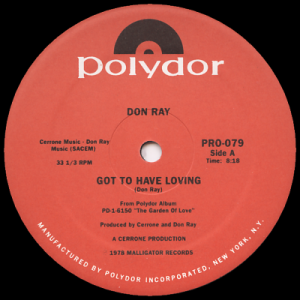 DON RAY - Got To Have Loving (c/w) Standing In The Rain