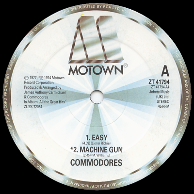 COMMODORES - Machine Gun [4 Tracks 12” EP]