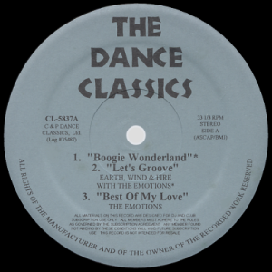 V.A. - The Dance Classics [Includes: EARTH, WIND & FIRE / THE EMOTIONS / THE WHISPERS]