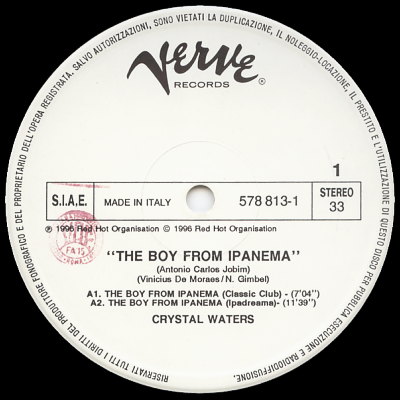 CRYSTAL WATERS - The Boy From Ipanema