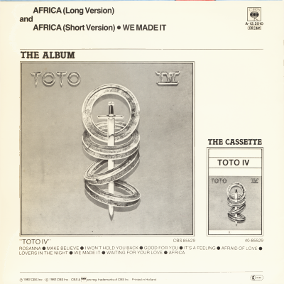 TOTO - Africa (Long Version) - ディスコ&amp TOTO - Africa (Long Version) - ディスコ&amp
