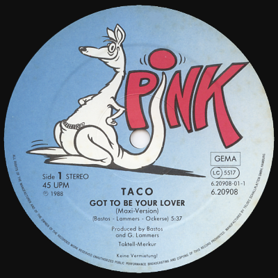 TACO - Got to Be Your Lover - ディスコ&amp;amp;amp;amp;amp 