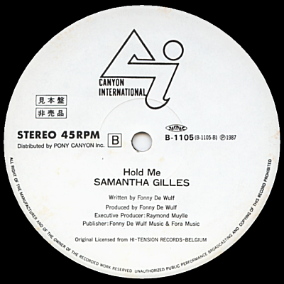 SAMANTHA GILLES - Hold Me (Special Extended Version) (c/w) BaBe