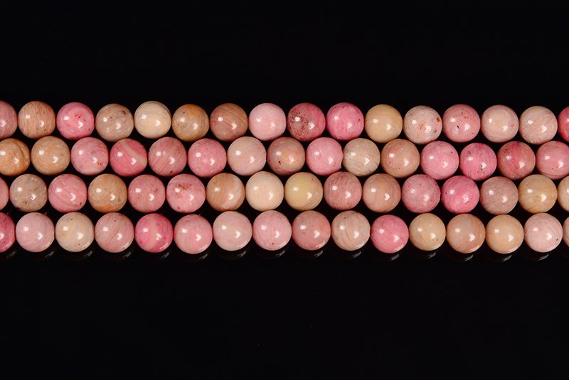天然石ビーズ1連】ピンク色の石ーーピーモンタイト（紅簾石）ビーズ8mm - 天然石の卸販売|天然石直送市場