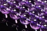 【天然石ビーズ1連】【二月誕生石】【紫水晶】☆高透明度☆美しい色合い☆高品質アメジストビーズ連6mm-2