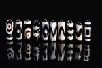 【チベット天珠】☆1個160円の超激安タイプ☆黒タイプチベット天珠詰め合わせセット（20個入り）長さ約28mm-1