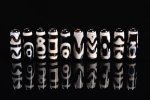 【チベット天珠】☆1個160円の超激安タイプ☆黒タイプチベット天珠詰め合わせセット（20個入り）長さ約28mm-6