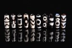 【チベット天珠】☆1個160円の超激安タイプ☆黒タイプチベット天珠詰め合わせセット（20個入り）長さ約28mm-8