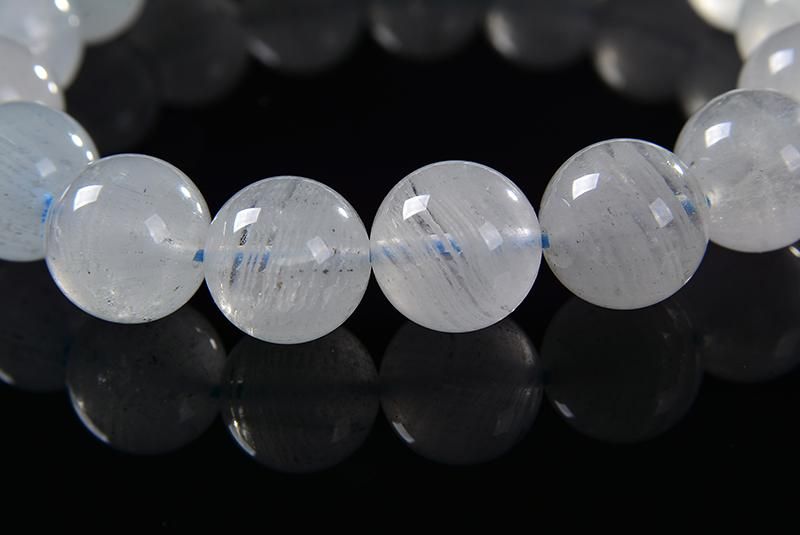 ブルーアンフィボール　12mm ブルーアンフィボールインクォーツ 12mm 内径17cm 天然石