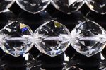 【天然石ビーズ1連】☆透明度、輝き抜群☆天然水晶スターカット（手作業研磨）ビーズ12mm