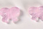 【通し穴・カービング天然石ルース】☆ピンクの蝶々☆モルガナイトカービングルース（蝶々型）詰め合わせセット（5個入り）-52