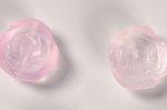 【通し穴・カービング天然石ルース】☆ピンクのフラワー☆モルガナイトカービングルース（ローズ型）詰め合わせセット（5個入り）-61