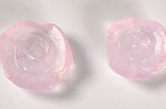 【通し穴・カービング天然石ルース】☆ピンクのフラワー☆モルガナイトカービングルース（ローズ型）詰め合わせセット（8個入り）-75