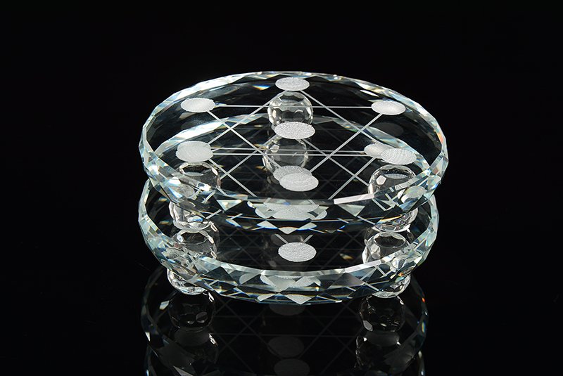 天然石台座】ガラス製・七星陣台座・直径約１００mm／ネコポス不可