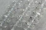 【天然石パーツ】☆天然水晶ボタン型ビーズカット約4*8mm
