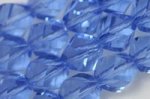 クリスタルガラススパイラルカットビーズ8mm（ブルー）