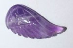 アメジスト天使の羽手彫りビーズ（約24.5mm）