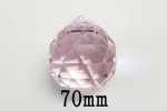 クリスタルガラスミラーボール（ピンク）（70mm）/ネコポス不可