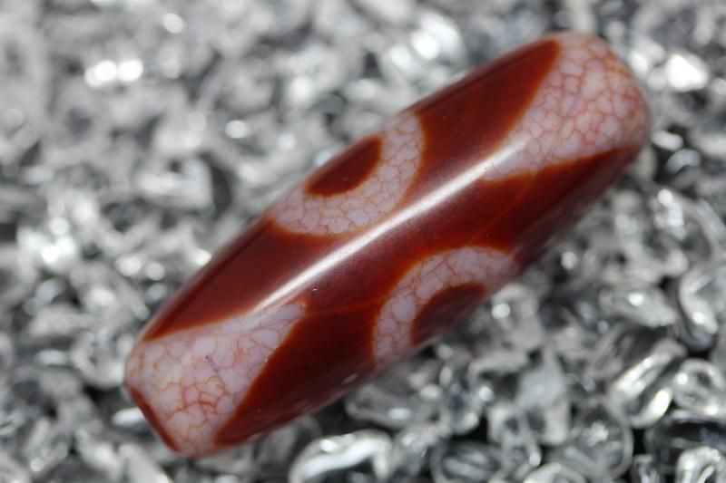 チベット天珠 ☆赤天珠☆希少性あり 天珠 レッド（14*40mm