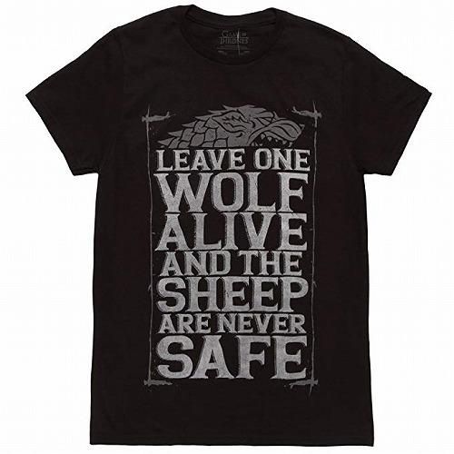 ゲーム オブ スローンズ Leave One Wolf Alive Tシャツ お取り寄せ 通常日程度 海外ドラマグッズ専門店 Dramastore