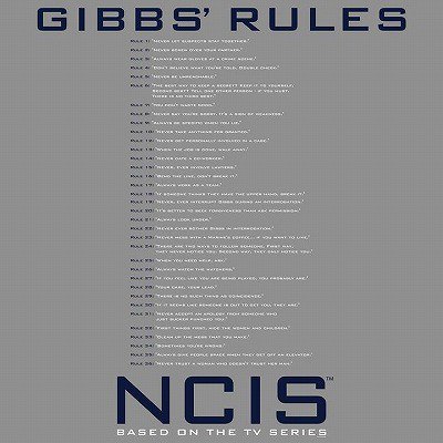 NCIS -ネイビー犯罪捜査班-/Gibbs Rules Sherpaブランケット - 海外ドラマグッズ専門店　DramaStore