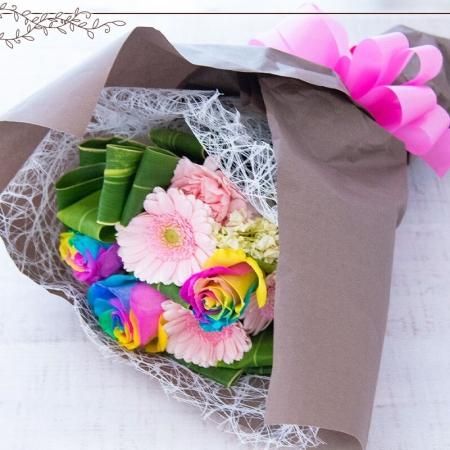 erika75様ご確認用＊レインボーカラーのリストブーケ＊お花 erika75様ご確認用＊レインボーカラーのリストブーケ＊お花