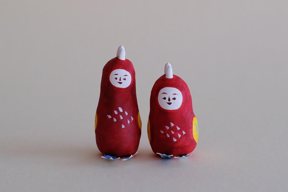 琉球張り子『鳥彦 のっぽ・赤』 豊永 盛人 (玩具ロードワークス) CARGO web shop