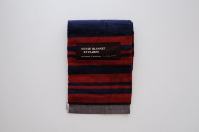 Cotton Pile Blanket Small (Navy / Burgundy) - Horse Blanket Research