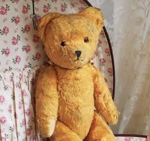 黄色のクマちゃん＊茶色目＊35cm - BLEU CURACAO FRANCE