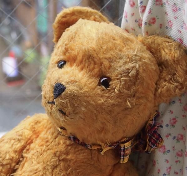 黄色のクマちゃん＊茶色目＊35cm - BLEU CURACAO FRANCE