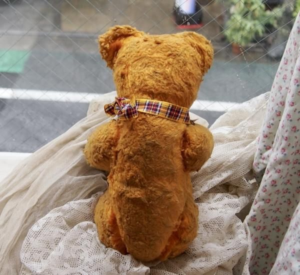 黄色のクマちゃん＊茶色目＊35cm - BLEU CURACAO FRANCE