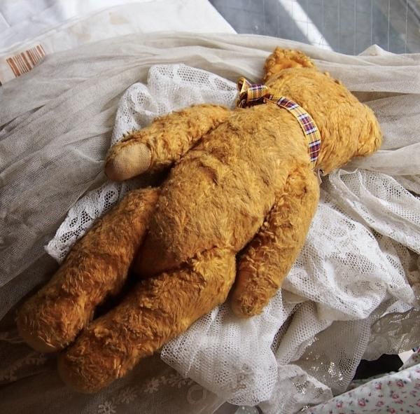 黄色のクマちゃん＊茶色目＊35cm - BLEU CURACAO FRANCE