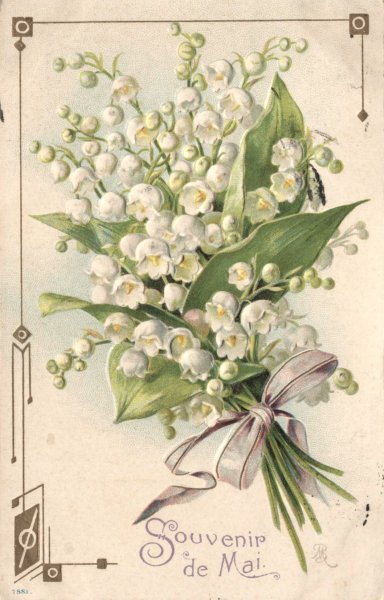 Carte postale ancienne＊素敵なスズランの花束 - BLEU CURACAO FRANCE
