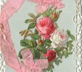 Carte postale ancienne＊ピンクのリボンで飾った薔薇<img class='new_mark_img2' src='https://img.shop-pro.jp/img/new/icons48.gif' style='border:none;display:inline;margin:0px;padding:0px;width:auto;' />