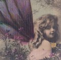 Carte postale ancienne＊森の中に咲くお花達と遊ぶ妖精