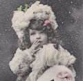 Carte postale ancienne＊雪の妖精のような女の子<img class='new_mark_img2' src='https://img.shop-pro.jp/img/new/icons48.gif' style='border:none;display:inline;margin:0px;padding:0px;width:auto;' />