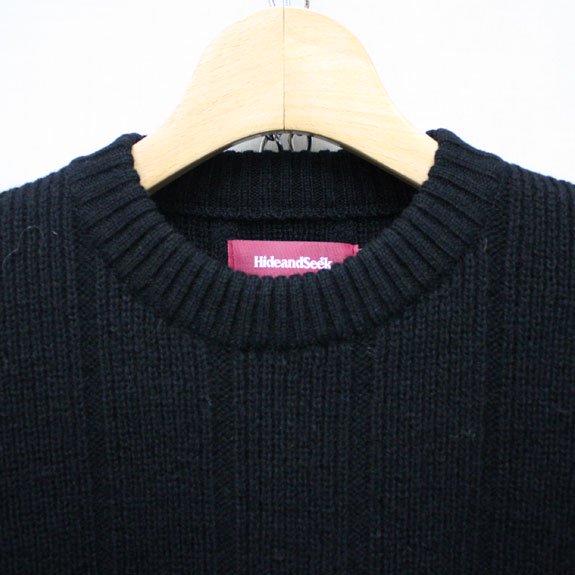 HIDE&SEEK Knit L/S Shirts:BLACK - DAYTRIPPER(デイトリッパー)  HIDE＆SEEK・BEDWIN・TENDERLOINS・RATS正規取扱店通販