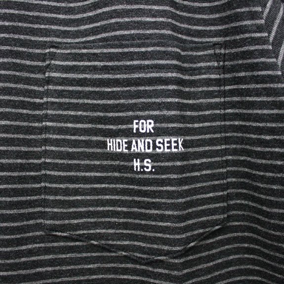 HIDE&SEEK Border Pocket S/S Tee:D-GRAY×GRAY - DAYTRIPPER(デイトリッパー)  HIDE＆SEEK・BEDWIN・TENDERLOINS・RATS正規取扱店通販