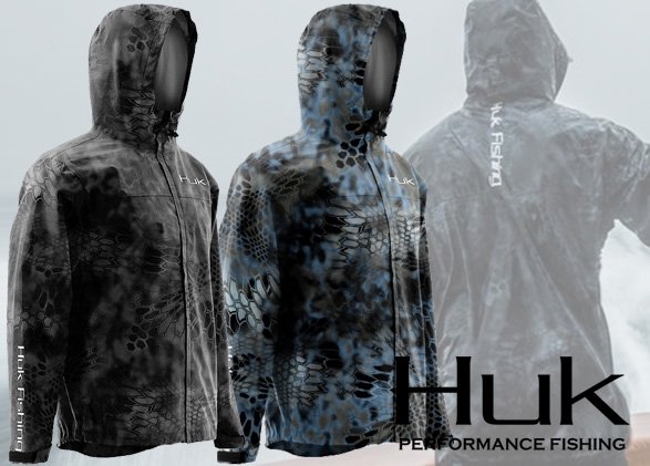 Huk Camo Packable Rain Jacket - HONEYSPOT